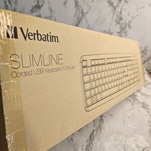 Verbatim Slimline Corded USB Keyboard & Mouse
